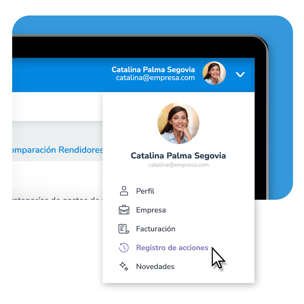 Dónde acceder registro de acciones