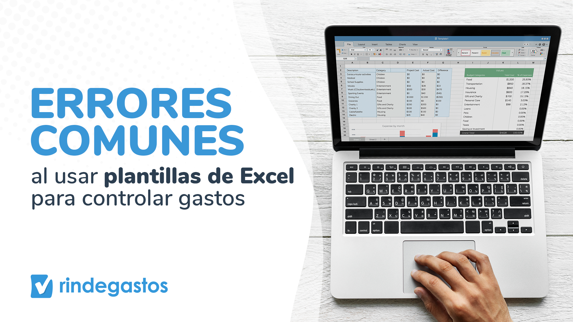 Errores comunes al usar plantillas de Excel para controlar gastos