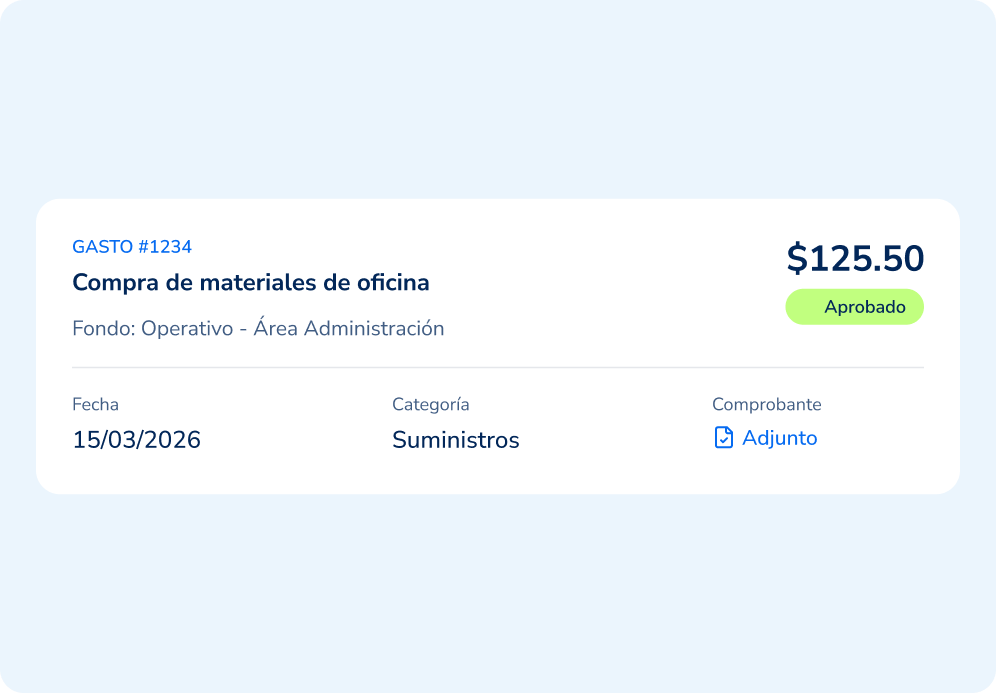 Vista previa de gastos