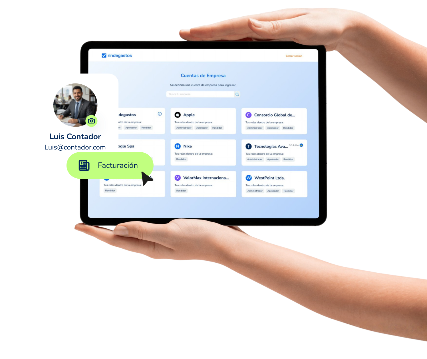 Panel de Rindegastos para contadores